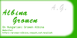albina gromen business card